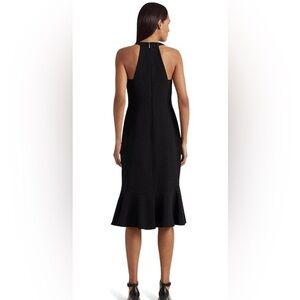 NWT Ralph Lauren Classic Halter Long Fitted Black Dress Women’s Size 6